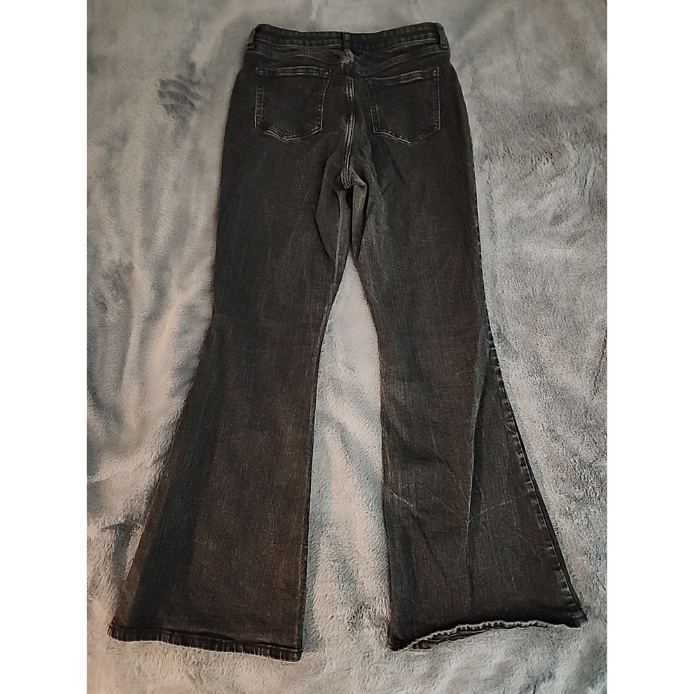 Women's Elizabeth and James High Rise Flare Jeans Black Wash Size 12 - Picture 2 of 8